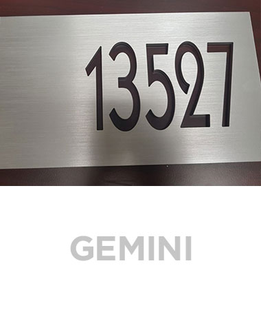 Gemini House Numbers