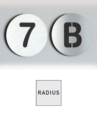 Radius House Numbers